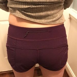 Burgundy Lulu Lemon Shorts